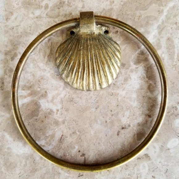 Bath Vintage Solid Brass Nautical Hand Towel Holder Ring Poshmark